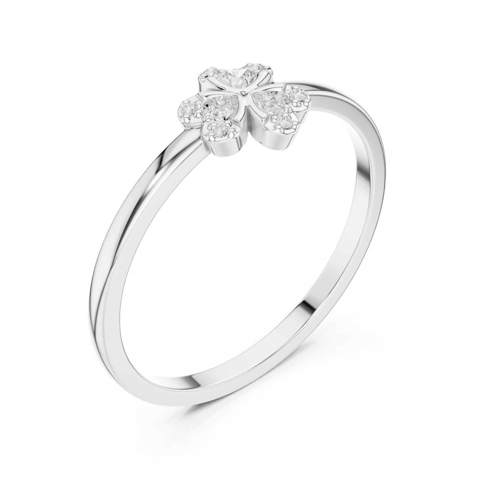 Gold Ring DDLR-812, White Gold, view 2