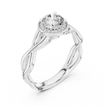 Gold Ring LR-0208, White Gold, view 2