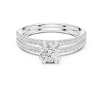 Gold Ring LR-0342, White Gold, view 4