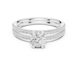 Gold Ring LR-0342, White Gold, view 4