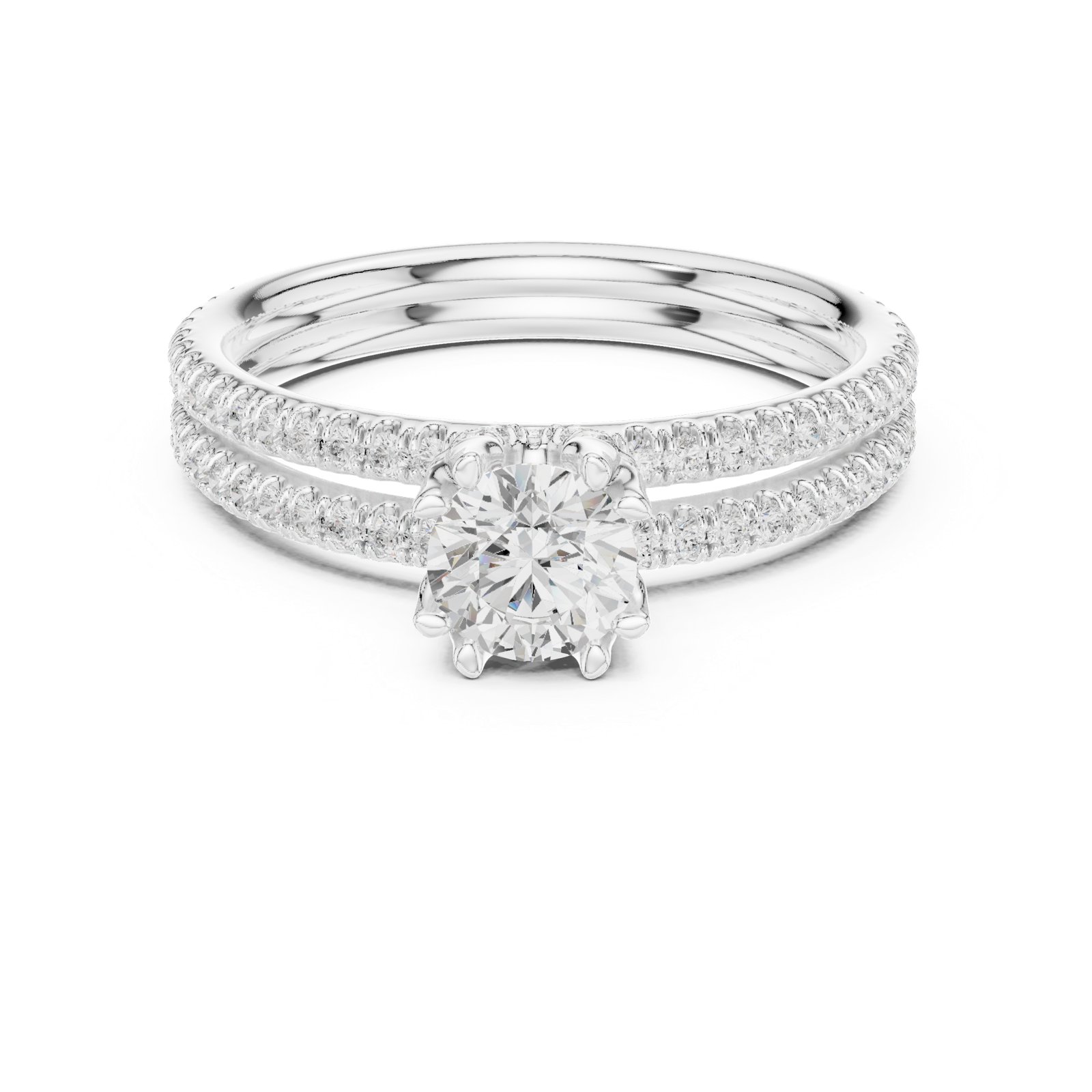 Gold Ring LR-0342, White Gold, view 4