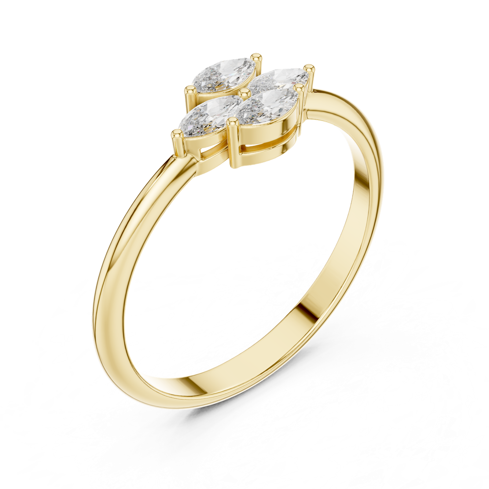 Gold Ring HLR-108, Yellow Gold, view 2