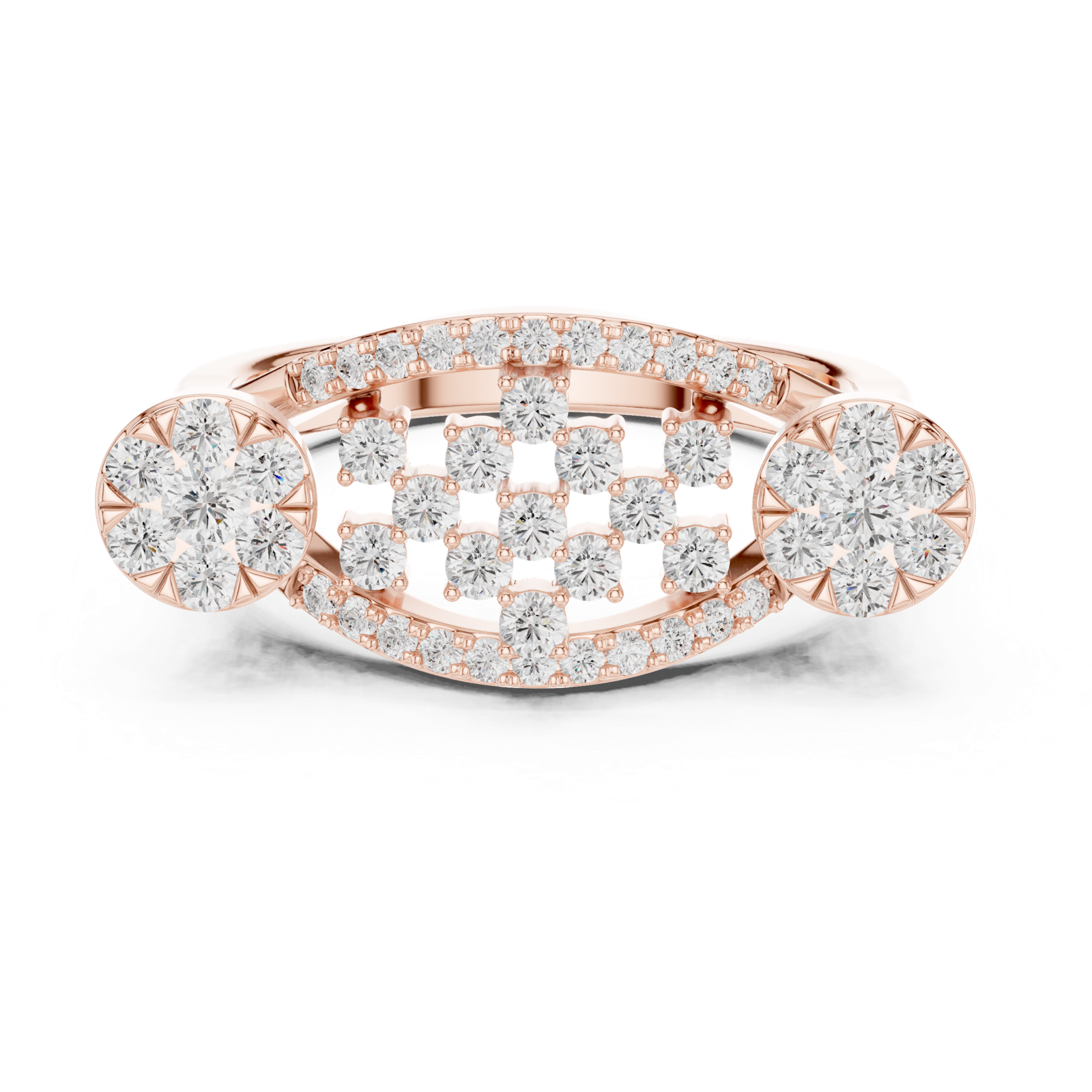 Gold Ring DDLR-753, Rose Gold, view 4