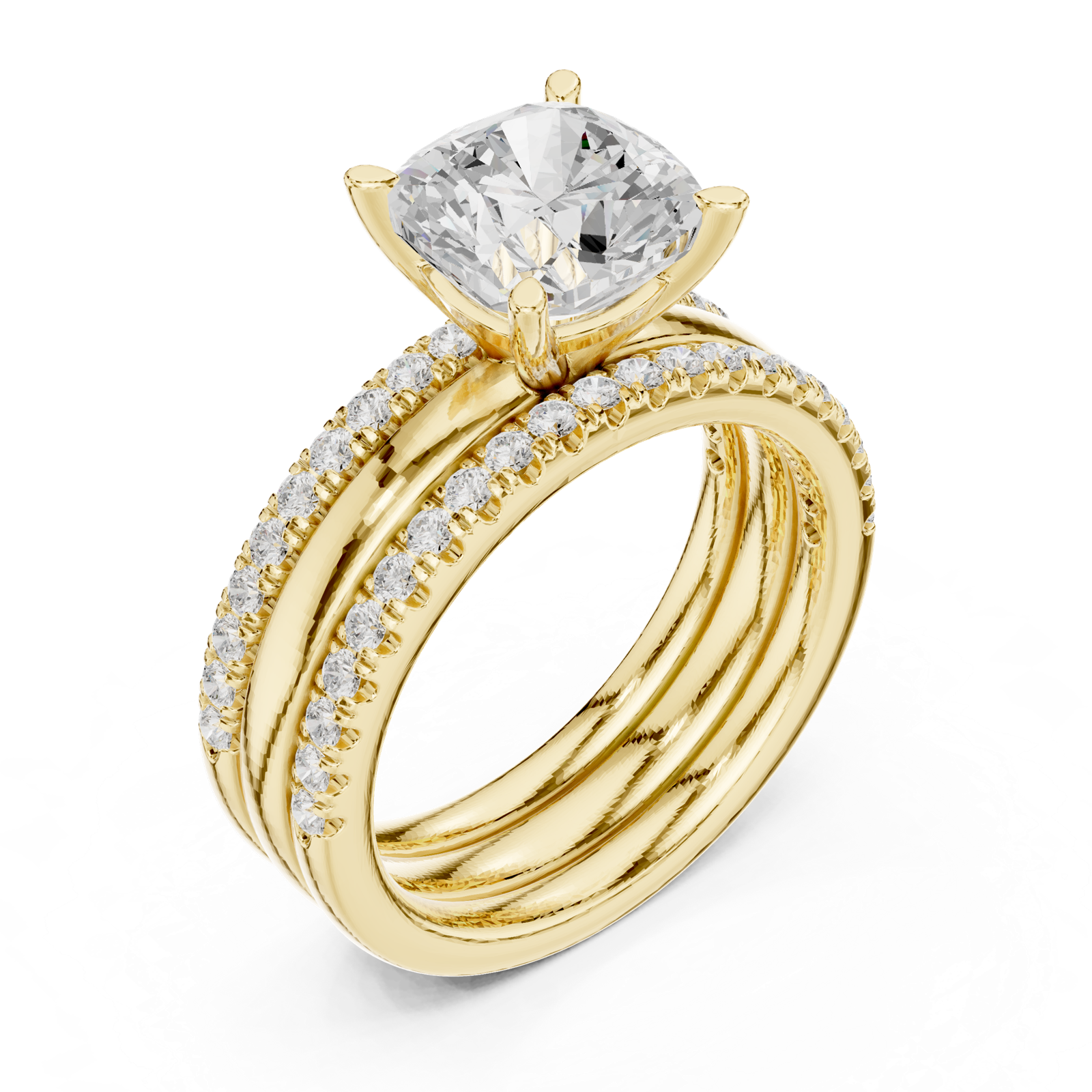 Gold Ring DDLR-302, Yellow Gold, view 2