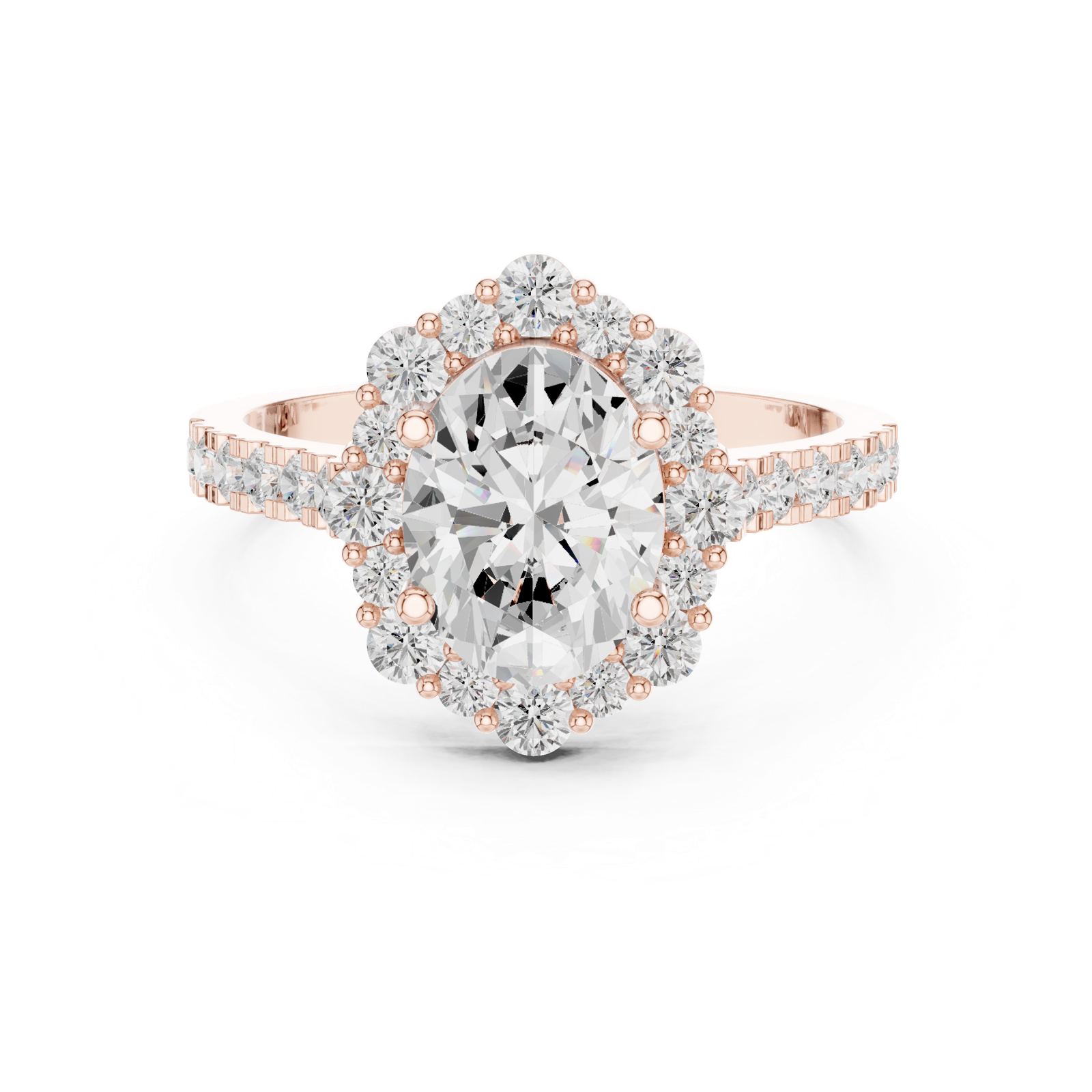 Gold Ring DDLR-351, Rose Gold, view 4