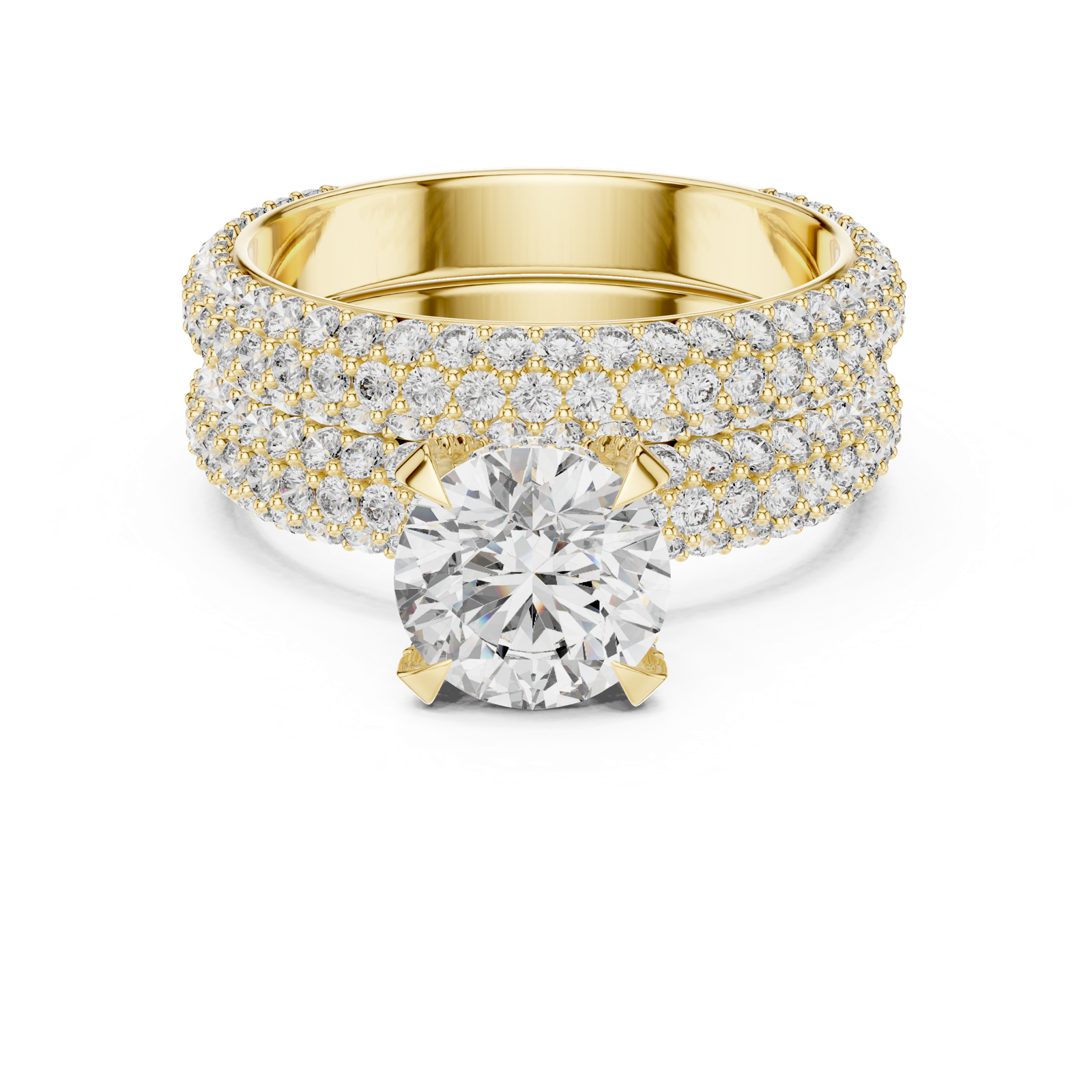 Gold Ring DDLR-012, Yellow Gold, view 4