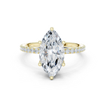 Gold Jewelry L36-16, Marquise center stone, Yellow Gold