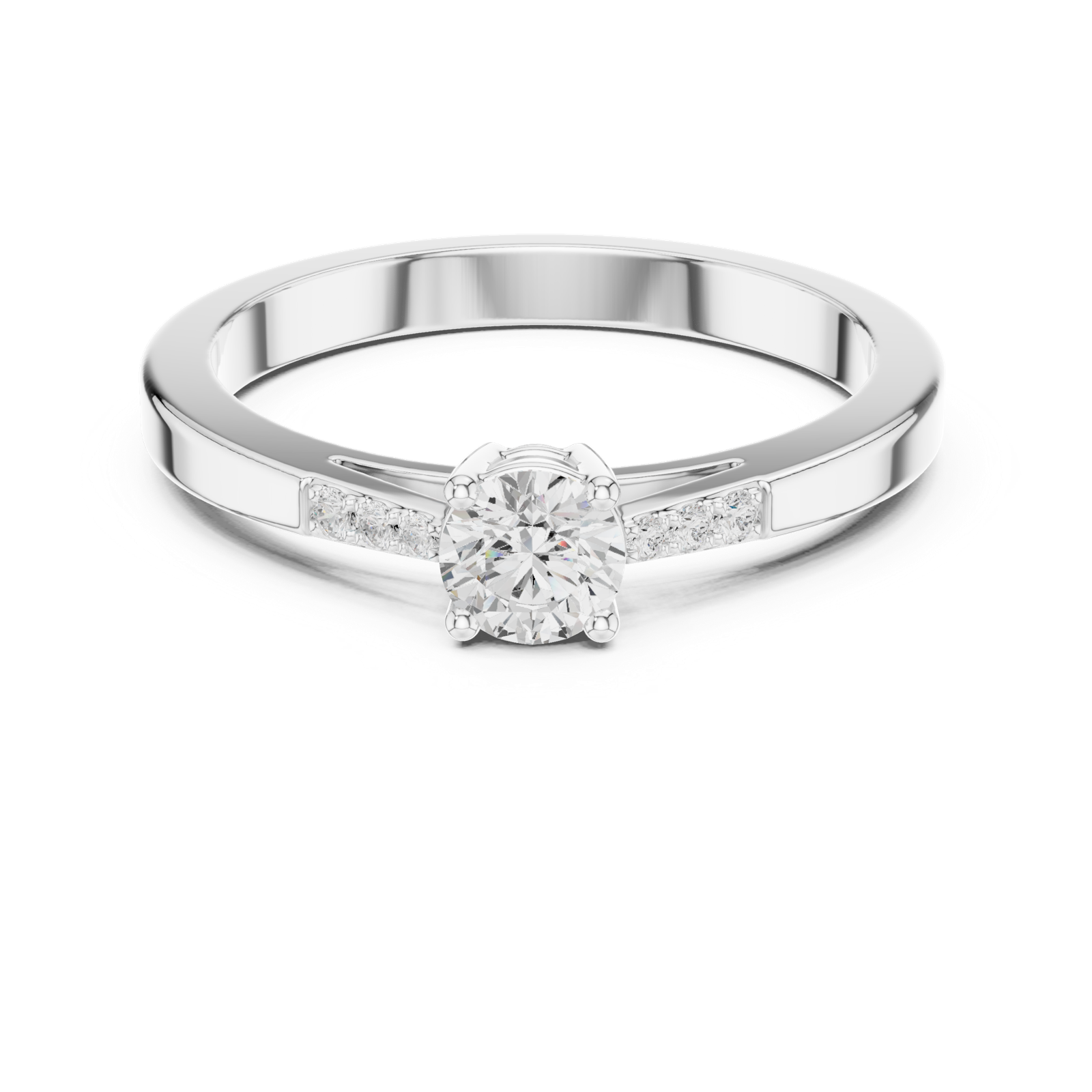 Gold Ring DDLR-838, White Gold, view 4
