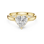 Gold Jewelry L36-10, Heart center stone, Yellow Gold, view 4