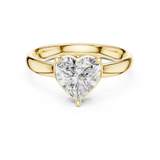 Gold Jewelry L36-10, Heart center stone, Yellow Gold, view 4