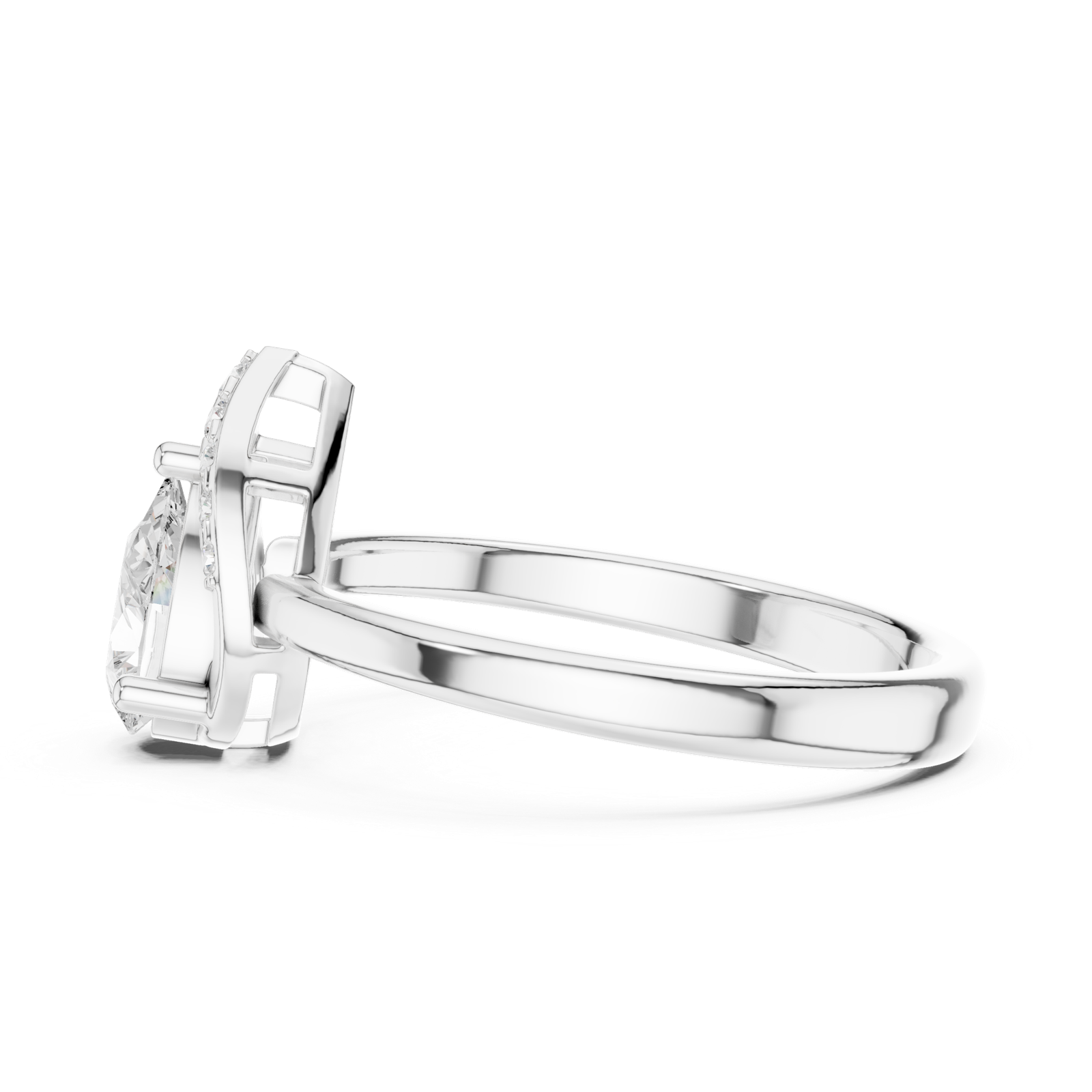 Gold Ring DDLR-511, White Gold, view 3