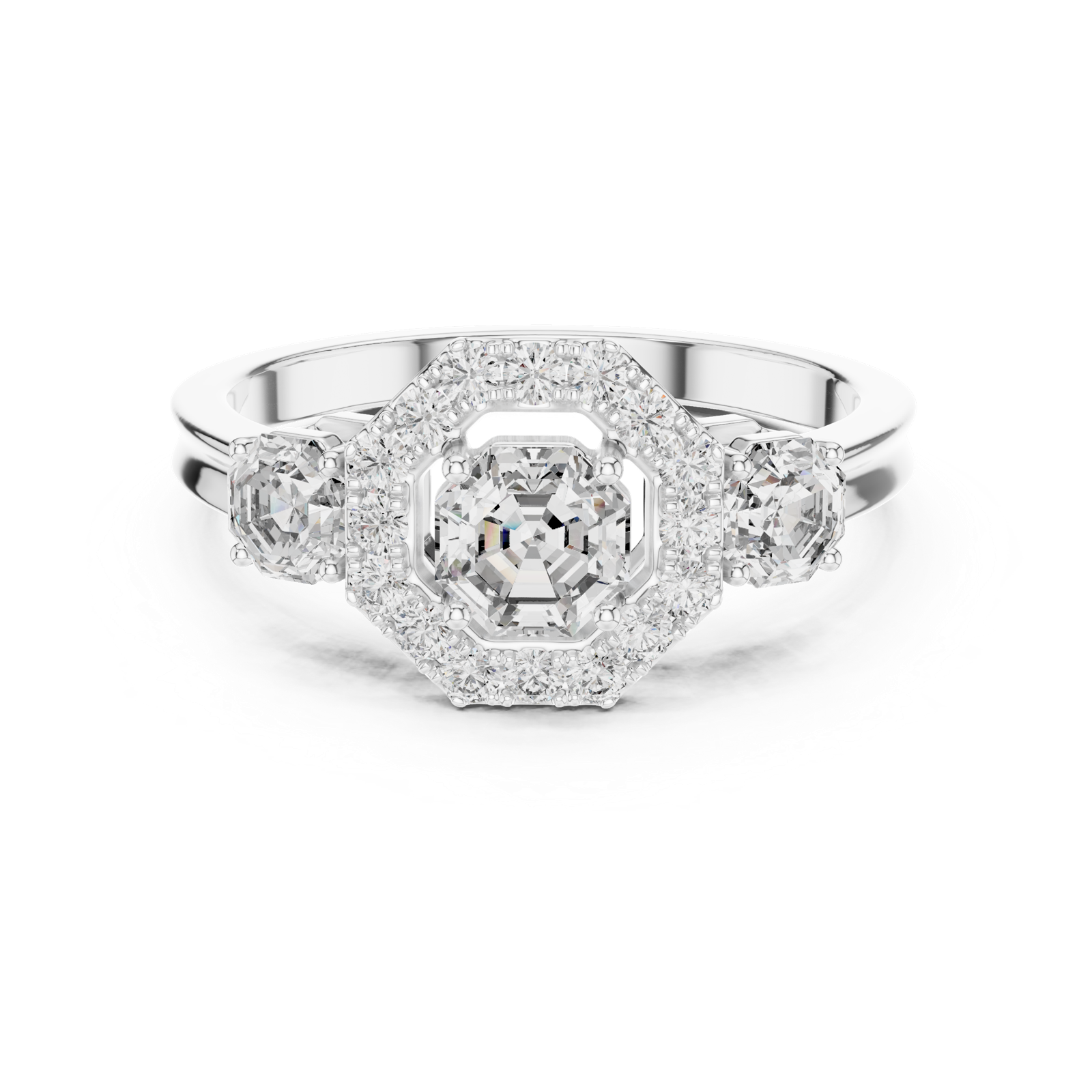 Gold Ring LR-0032, White Gold