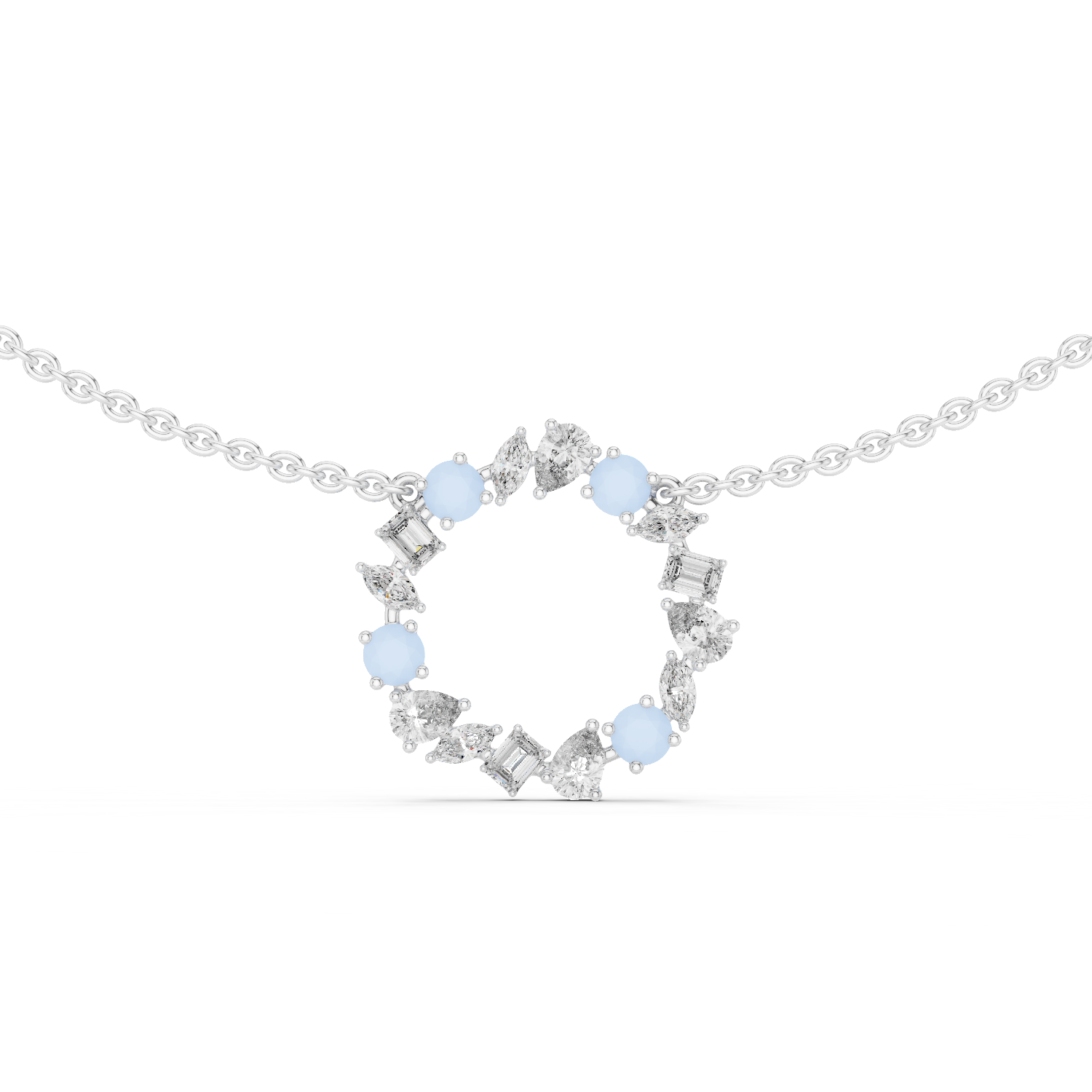 Gold Pendant GNK-0011, White Gold, view 0