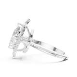 Gold Ring DDLR-412, White Gold, view 3
