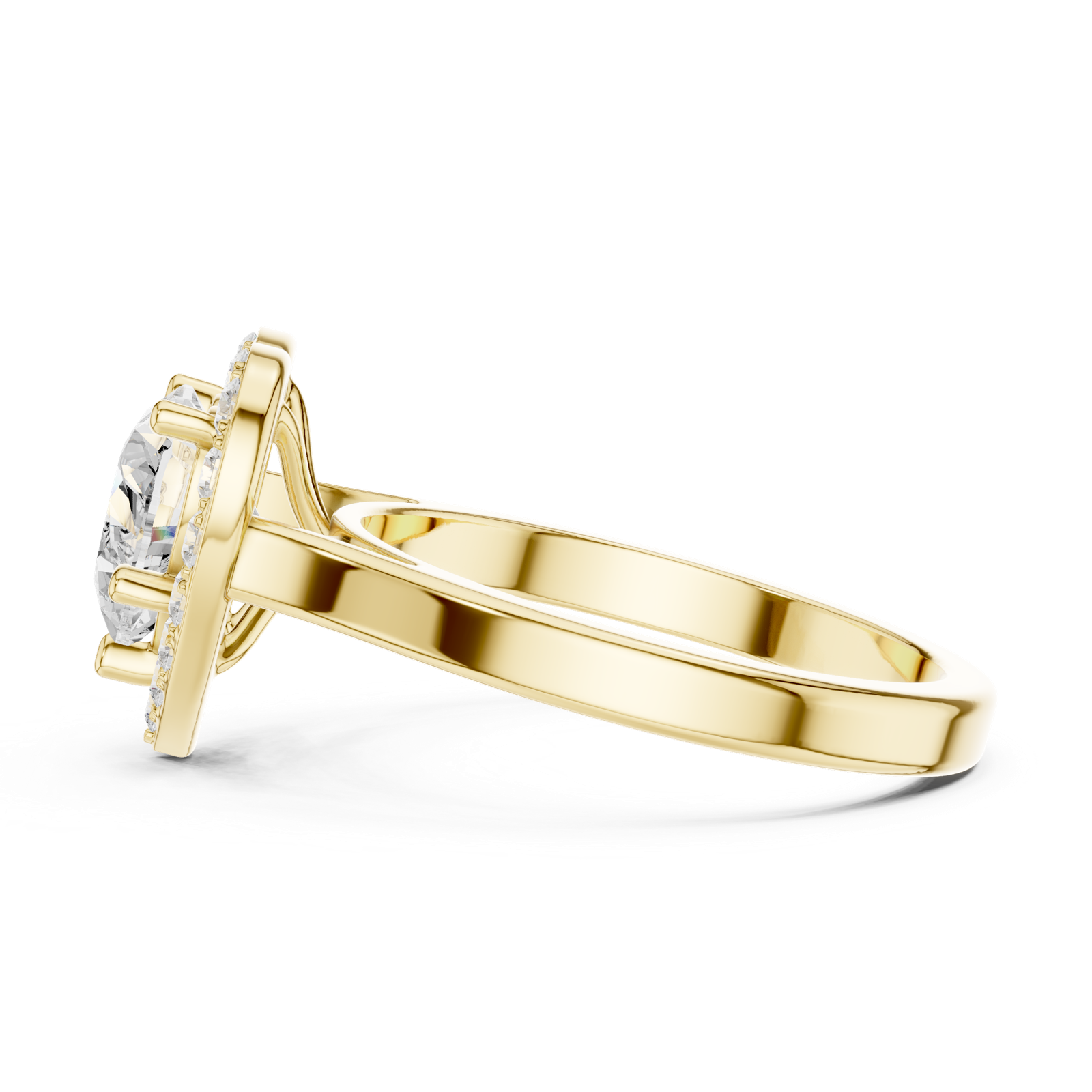 Gold Ring DDLR-360, Yellow Gold, view 3