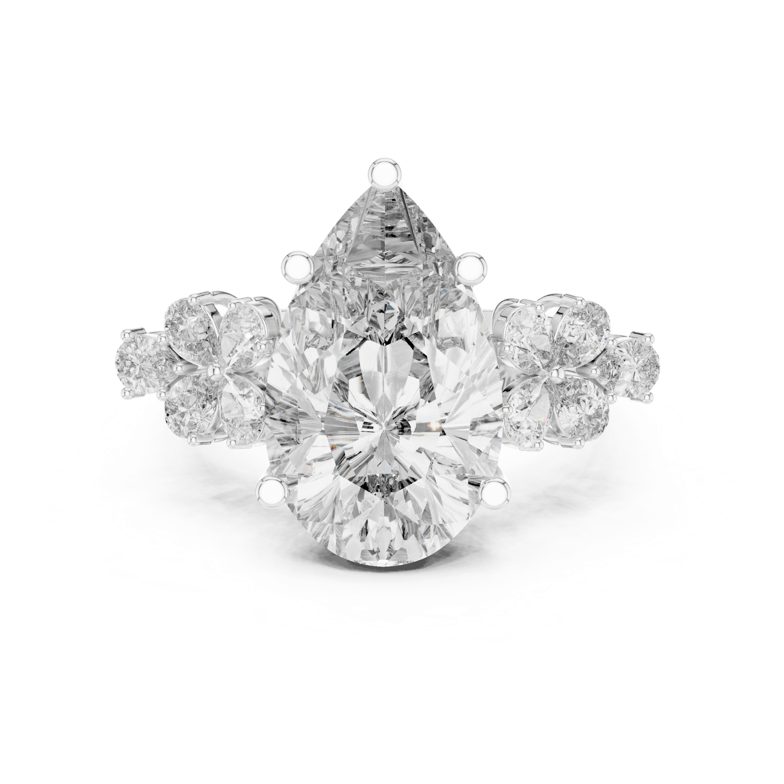 Gold Pendant 9-10024L_37, White Gold