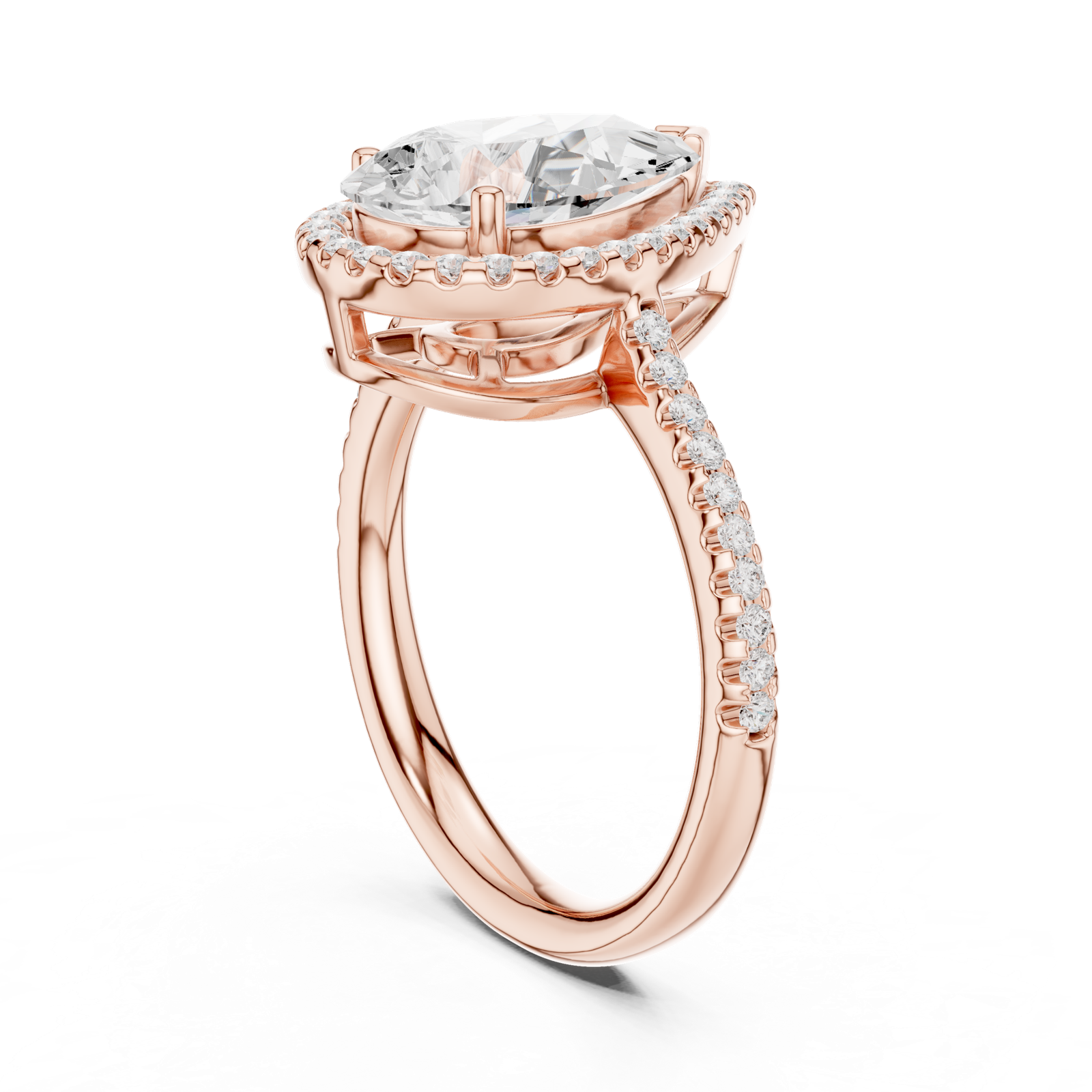 Gold Ring DDLR-747, Rose Gold, view 1