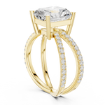 Gold Jewelry L36-25, Radiant center stone, Yellow Gold, view 1