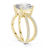 Gold Jewelry L36-25, Radiant center stone, Yellow Gold, view 1