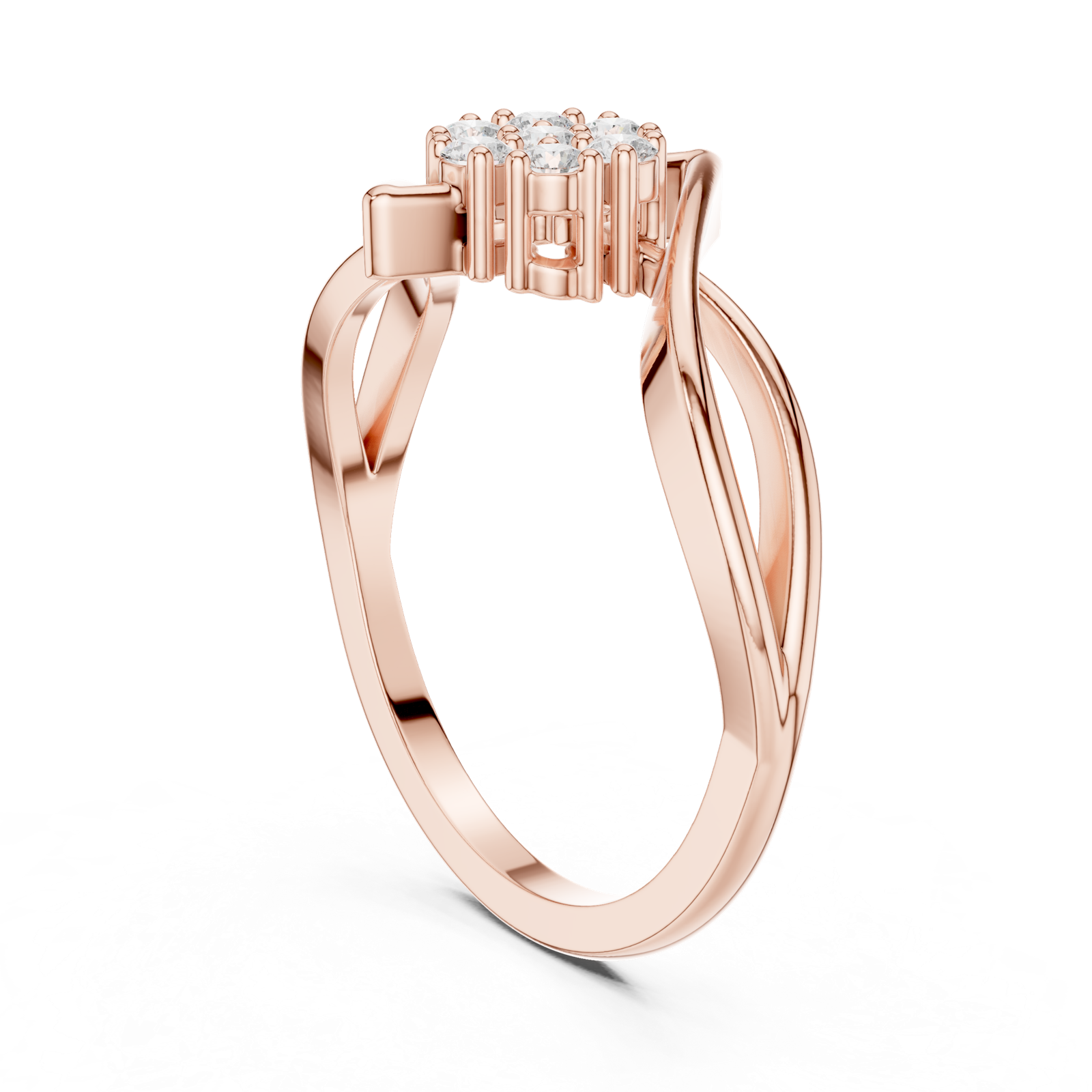 Gold Ring DDLR-826, Rose Gold, view 1
