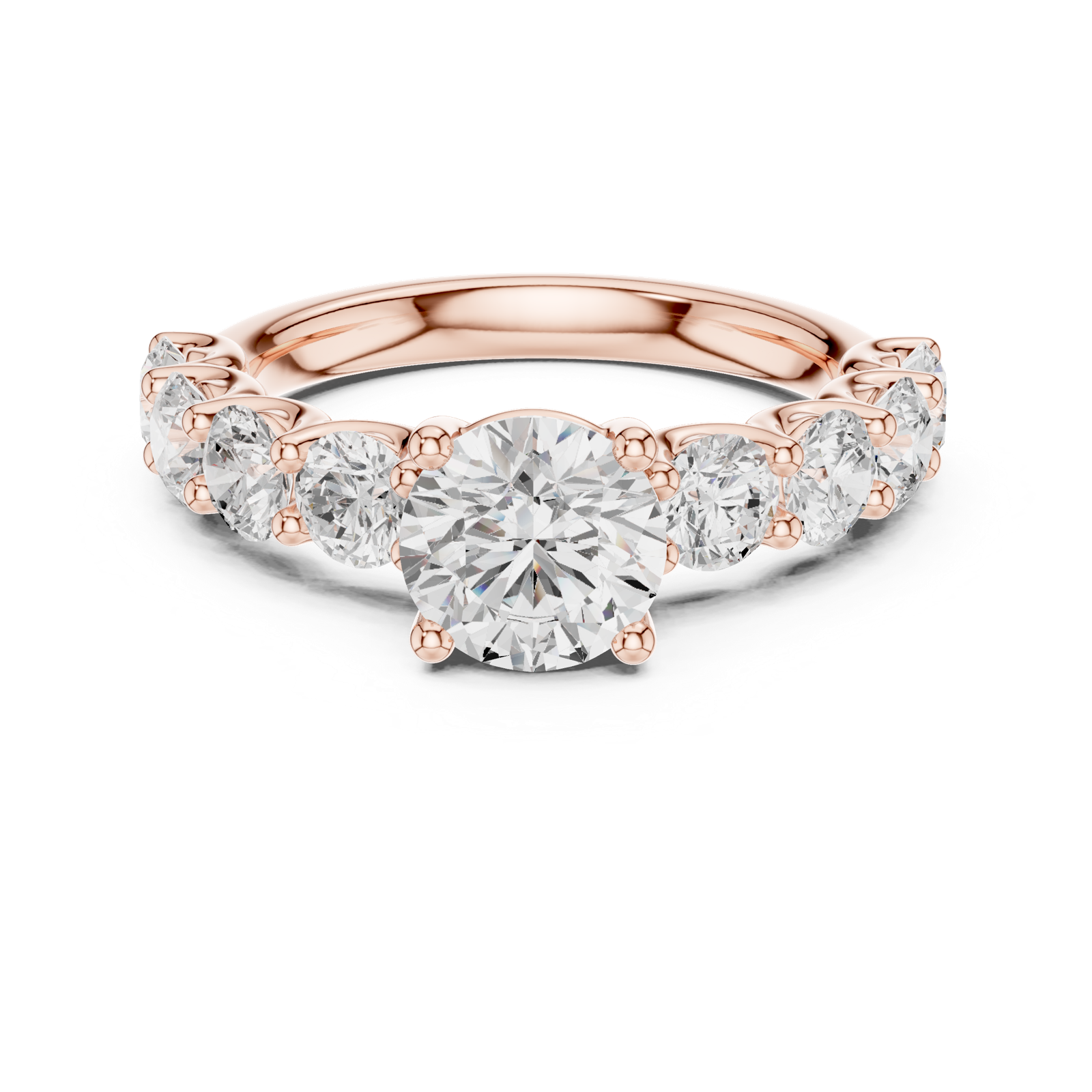 Gold Ring DDLR-657, Rose Gold, view 4
