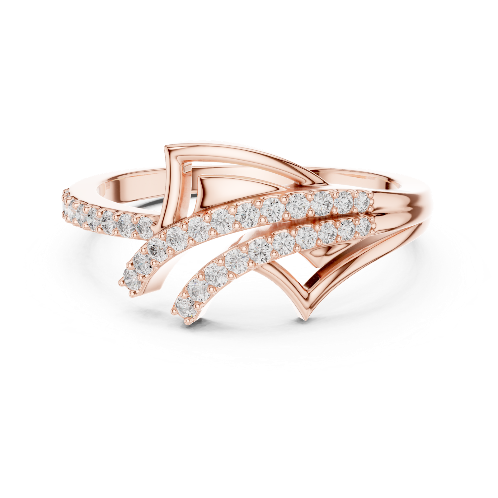 Gold Ring LR-01 (77), Rose Gold, view 4