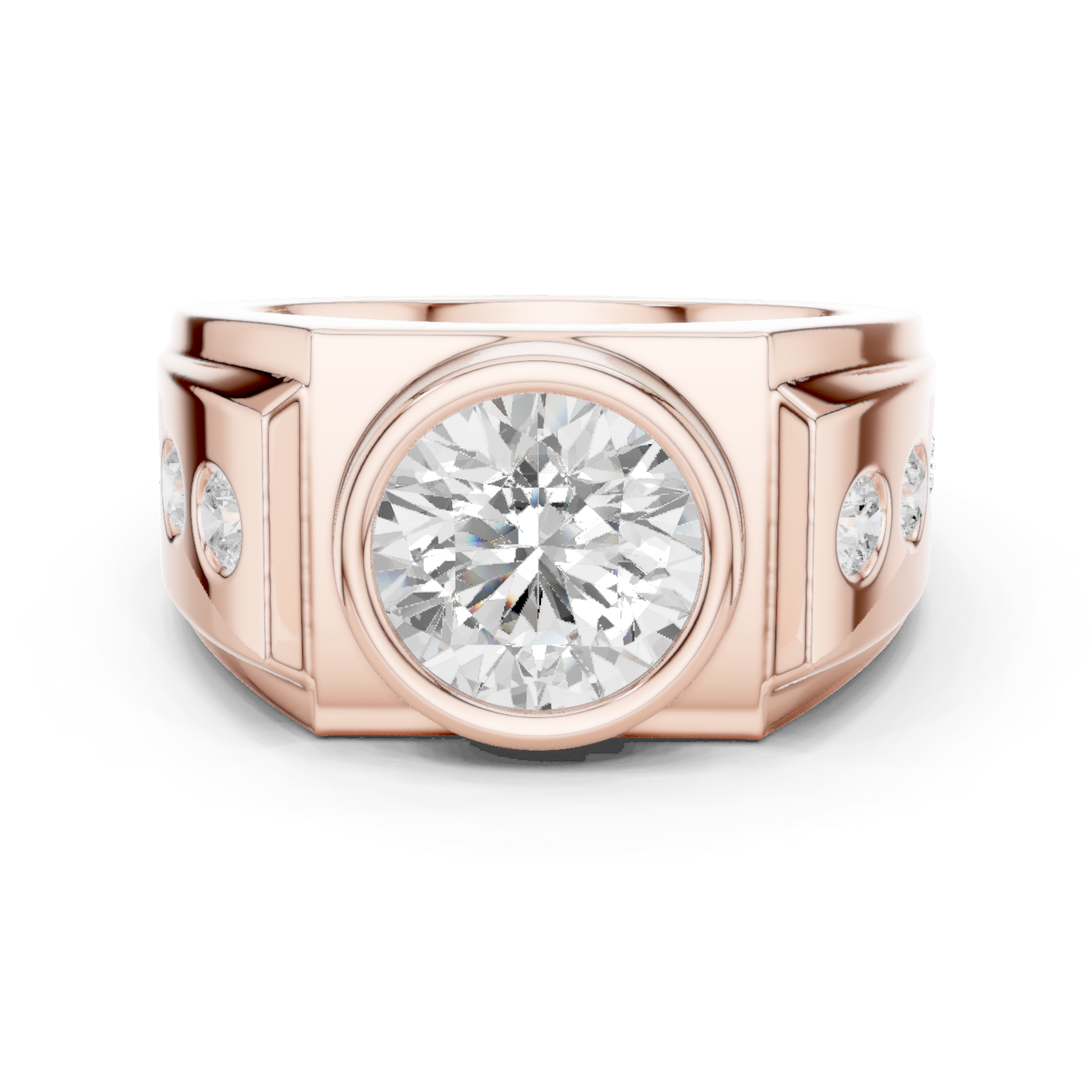 Gold Men's Ring GGR-0003, Rose Gold