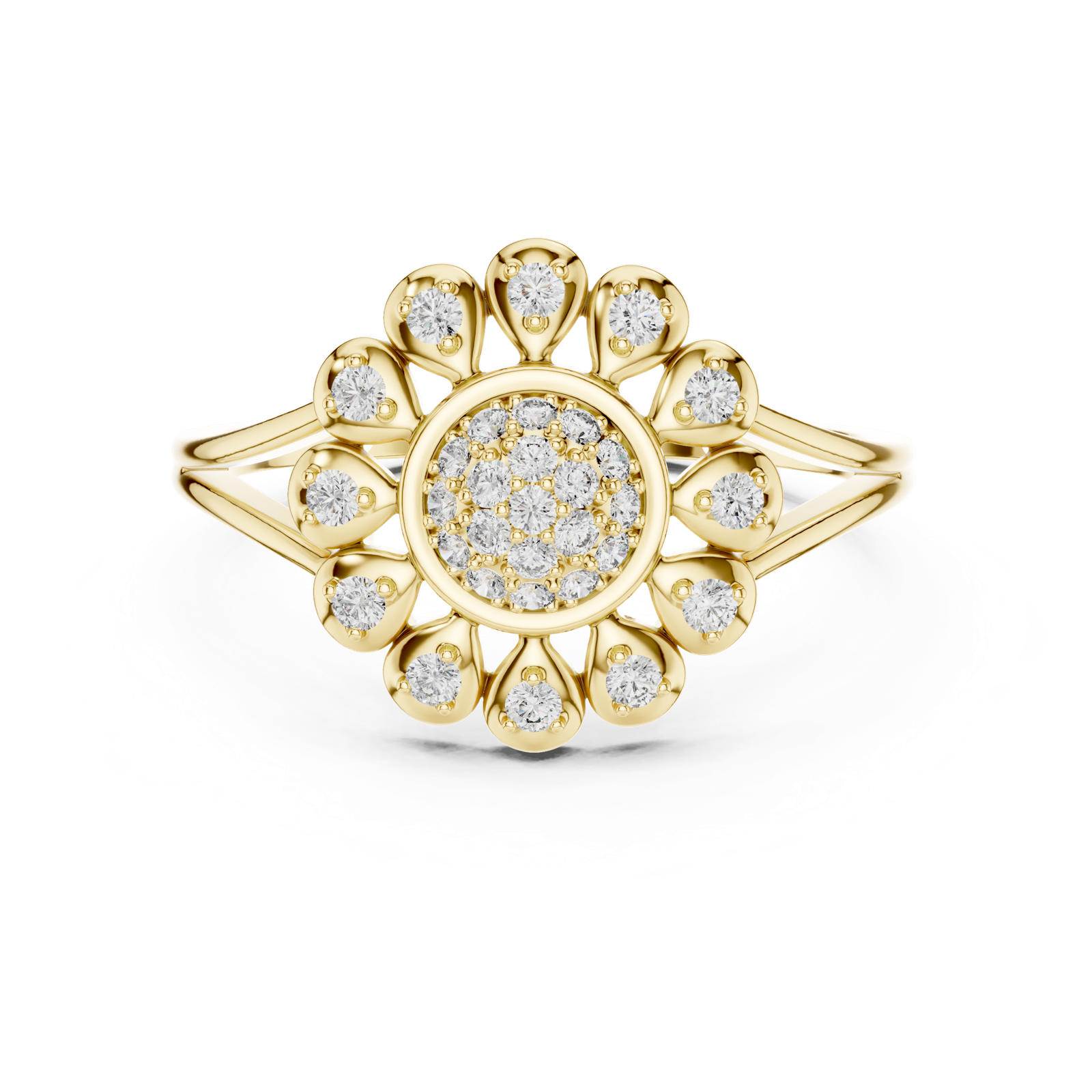 Gold Ring DR-6295, Yellow Gold