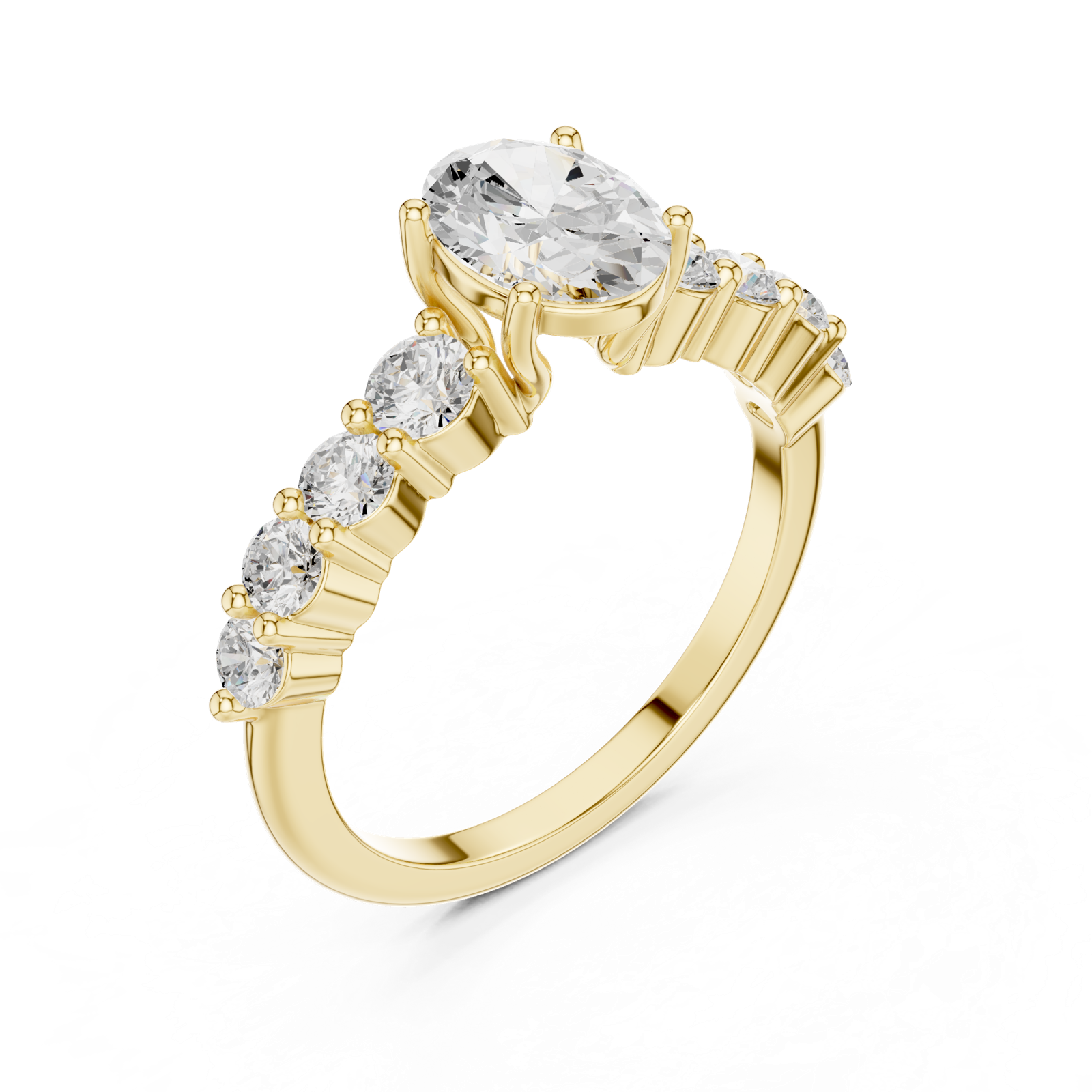 Gold Ring DDLR-1056, Yellow Gold, view 2