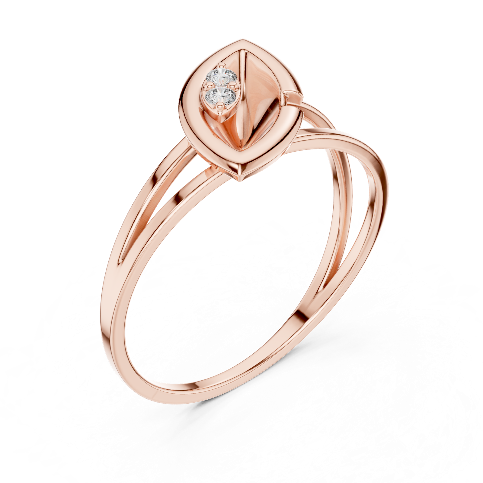 Gold Ring 1 (216), Rose Gold, view 2