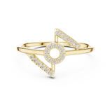 Gold Ring HLR-202, Yellow Gold, view 4