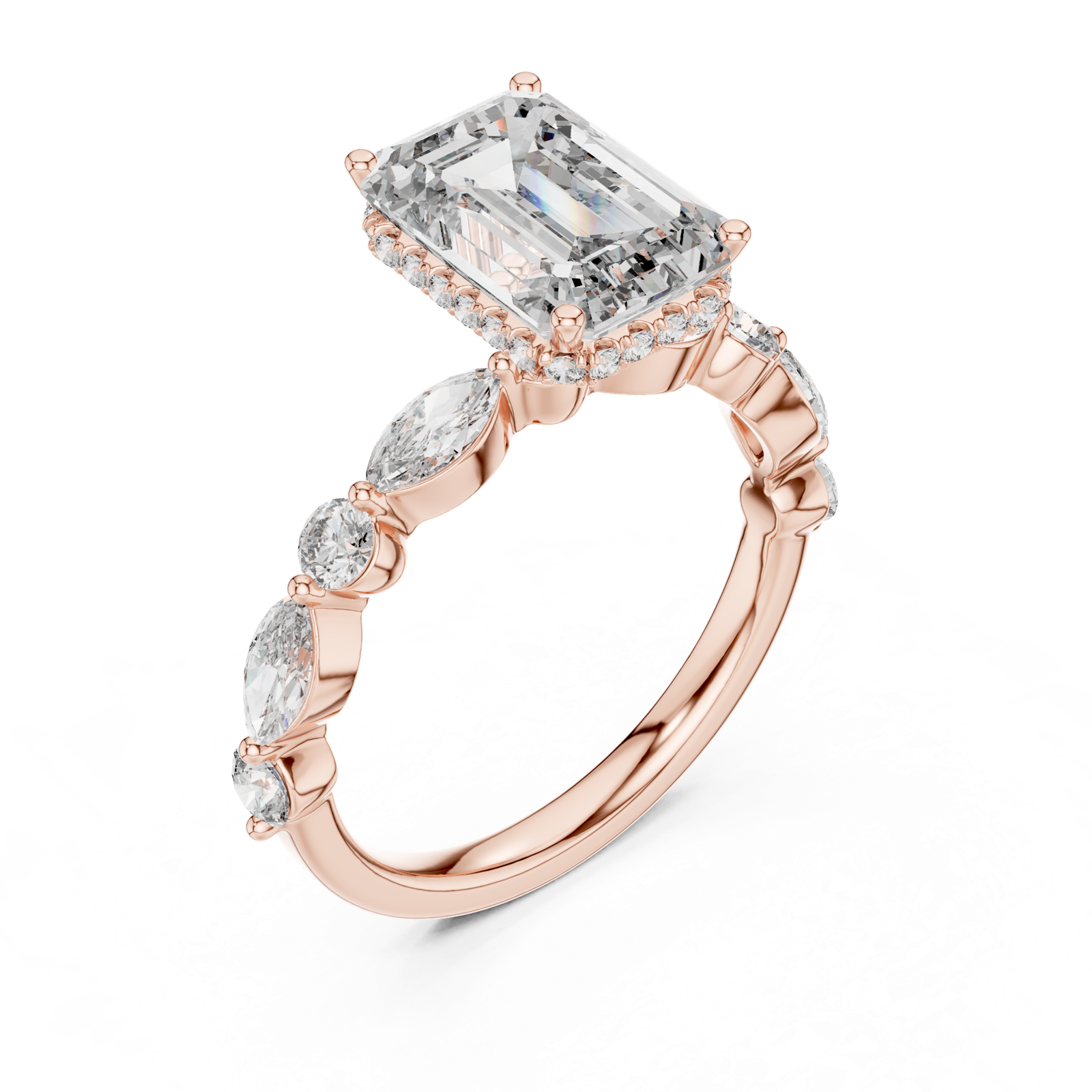Gold Pendant 9-10014L_04, Rose Gold, view 2