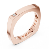 14K Solid Gold Lab Diamond Solitaire Ring, Rose Gold, view 2