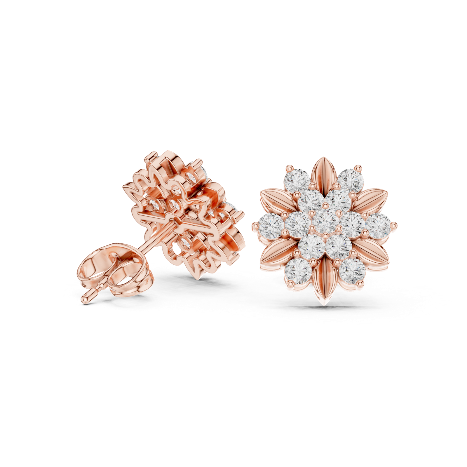 Gold Earrings AER-102, Rose Gold