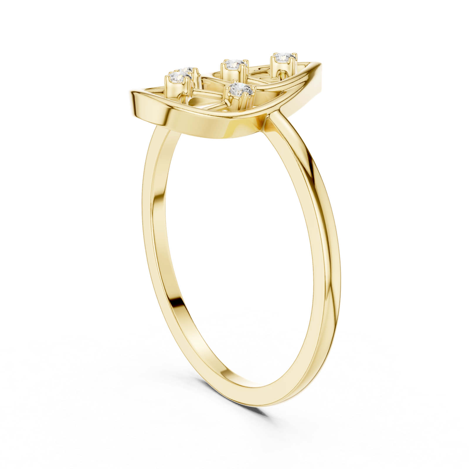 Gold Ring DR-6235, Yellow Gold, view 1
