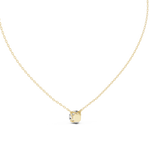 14K Solid Gold Lab Diamond Solitaire Pendant Necklace, Yellow Gold, view 4