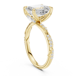 Gold Ring DDLR-167, Emerald center stone, Yellow Gold, view 1