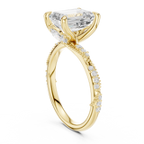 Gold Ring DDLR-167, Emerald center stone, Yellow Gold, view 1