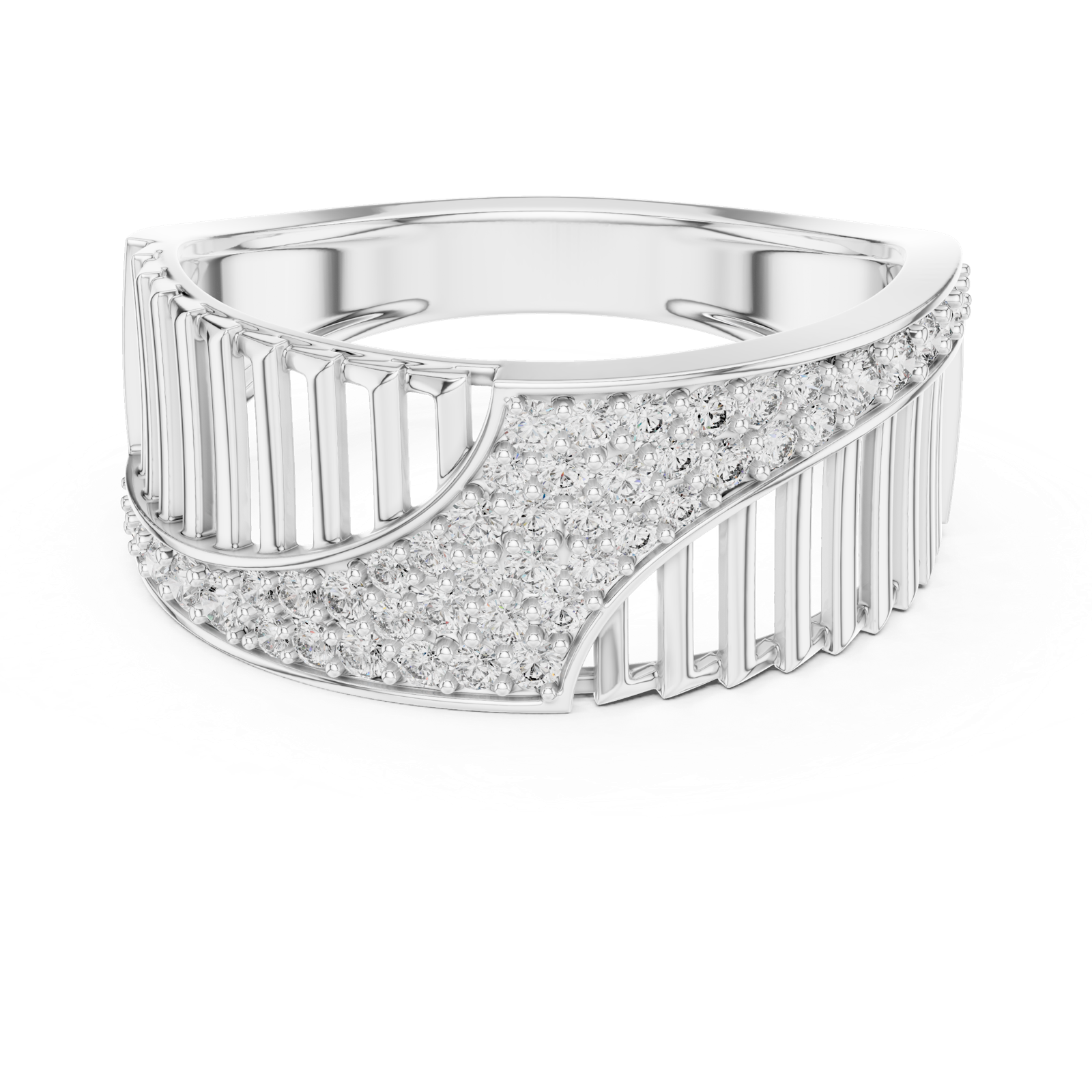 Gold Ring LR-01 (11), White Gold, view 4