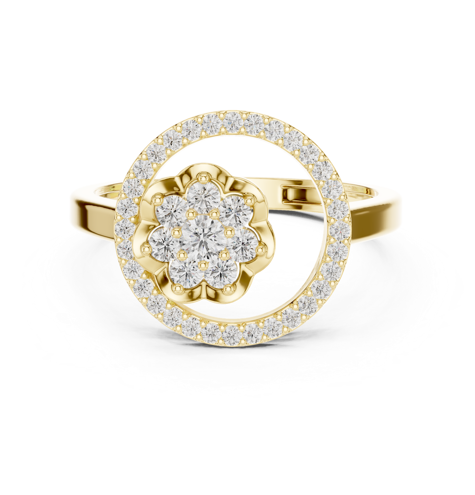 Gold Ring ALR-154, Yellow Gold, view 4