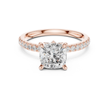 Gold Ring DDLR-1010, Rose Gold, view 4