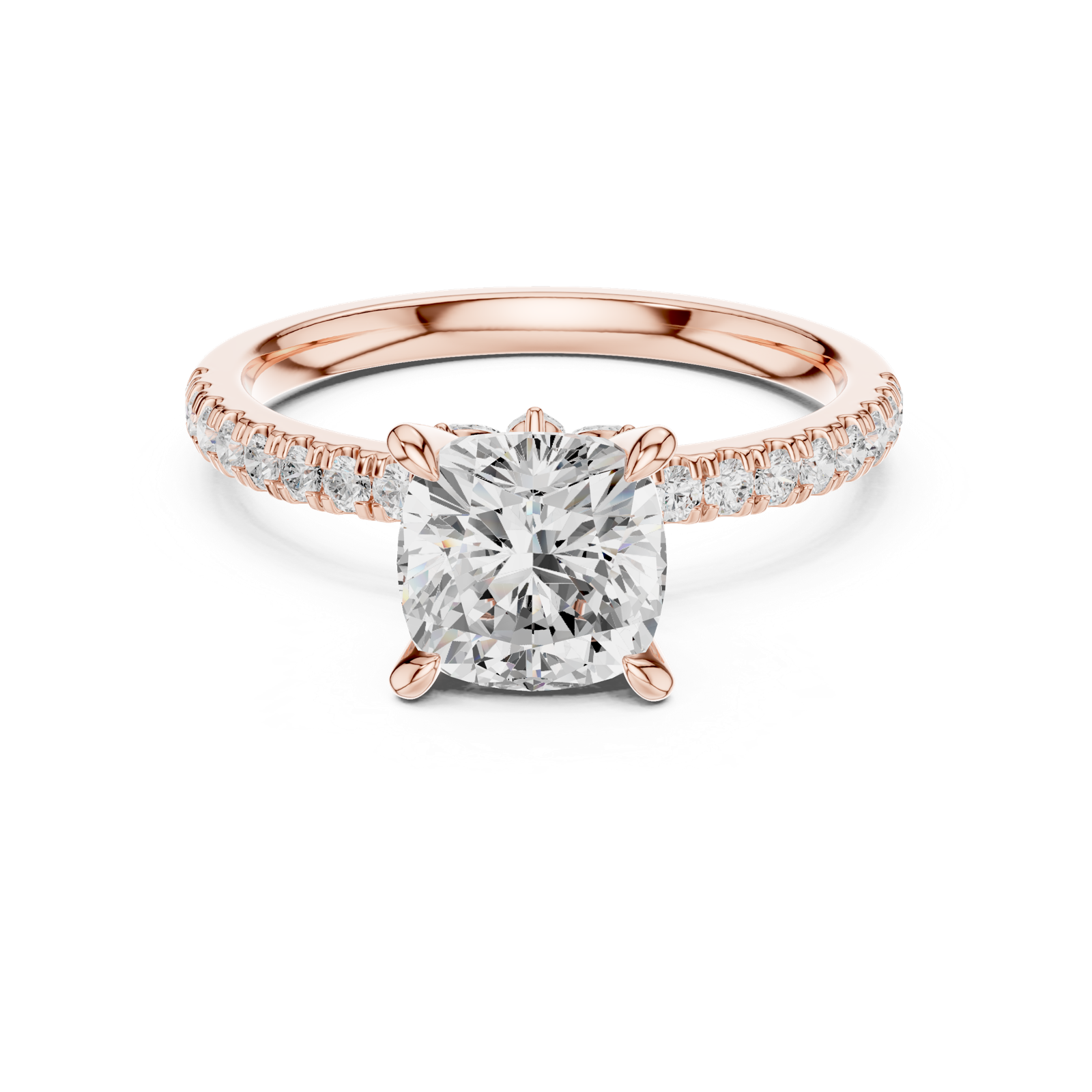 Gold Ring DDLR-1010, Rose Gold, view 4