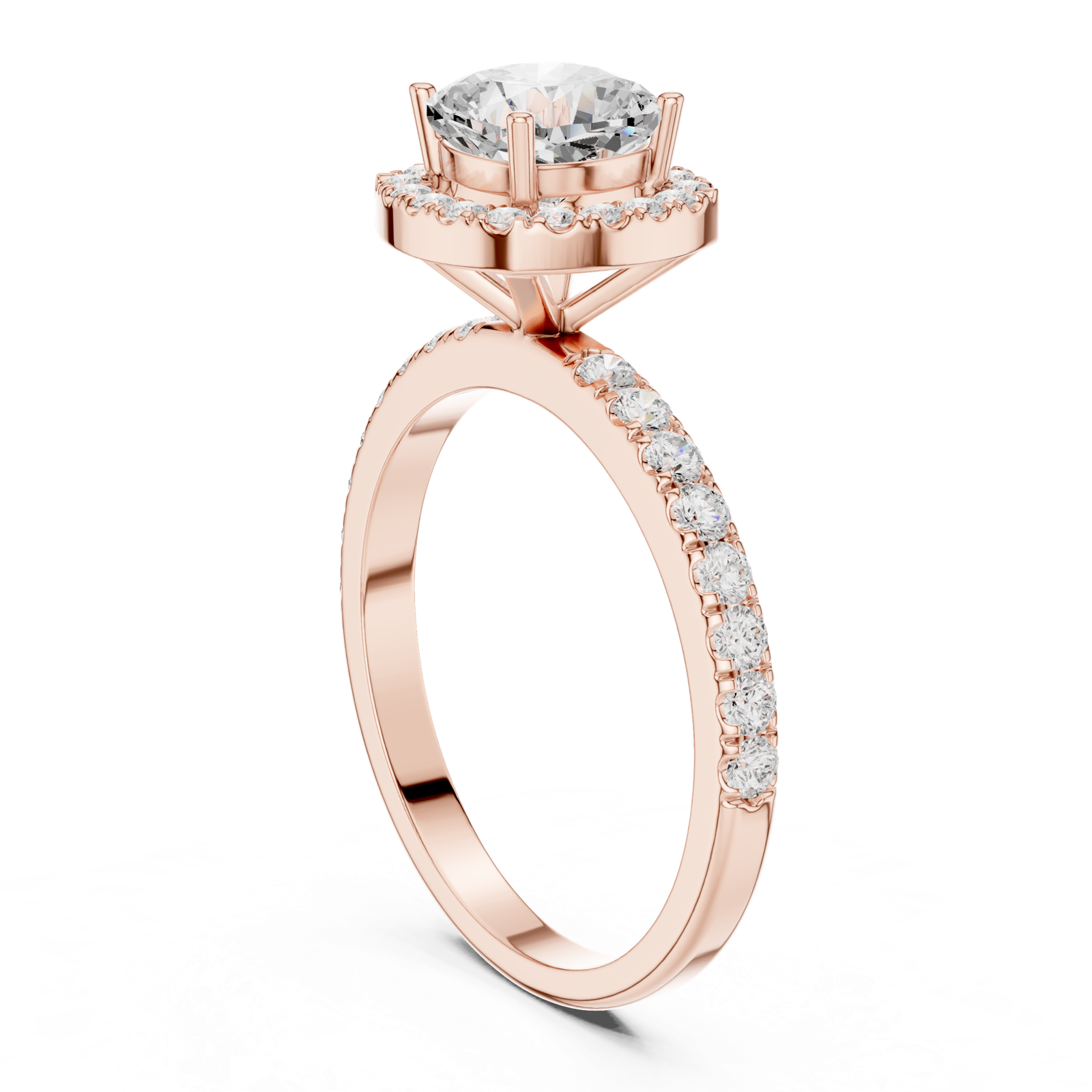 Gold Ring DDLR-1100, Rose Gold, view 1