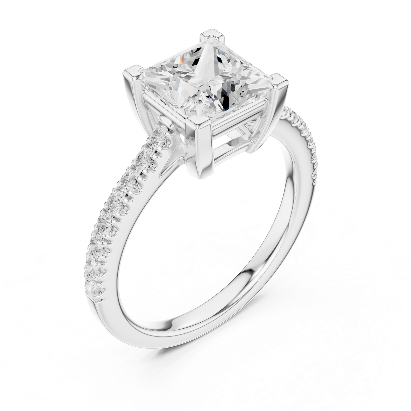 Gold Ring DDLR-880, White Gold, view 2