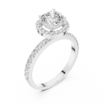 Gold Ring DDLR-1100, White Gold, view 2