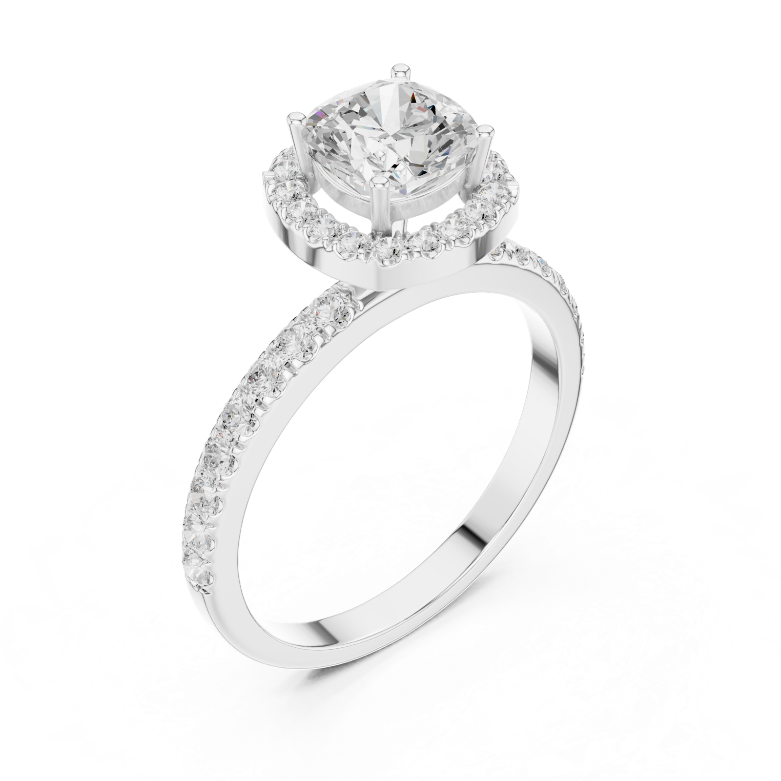 Gold Ring DDLR-1100, White Gold, view 2