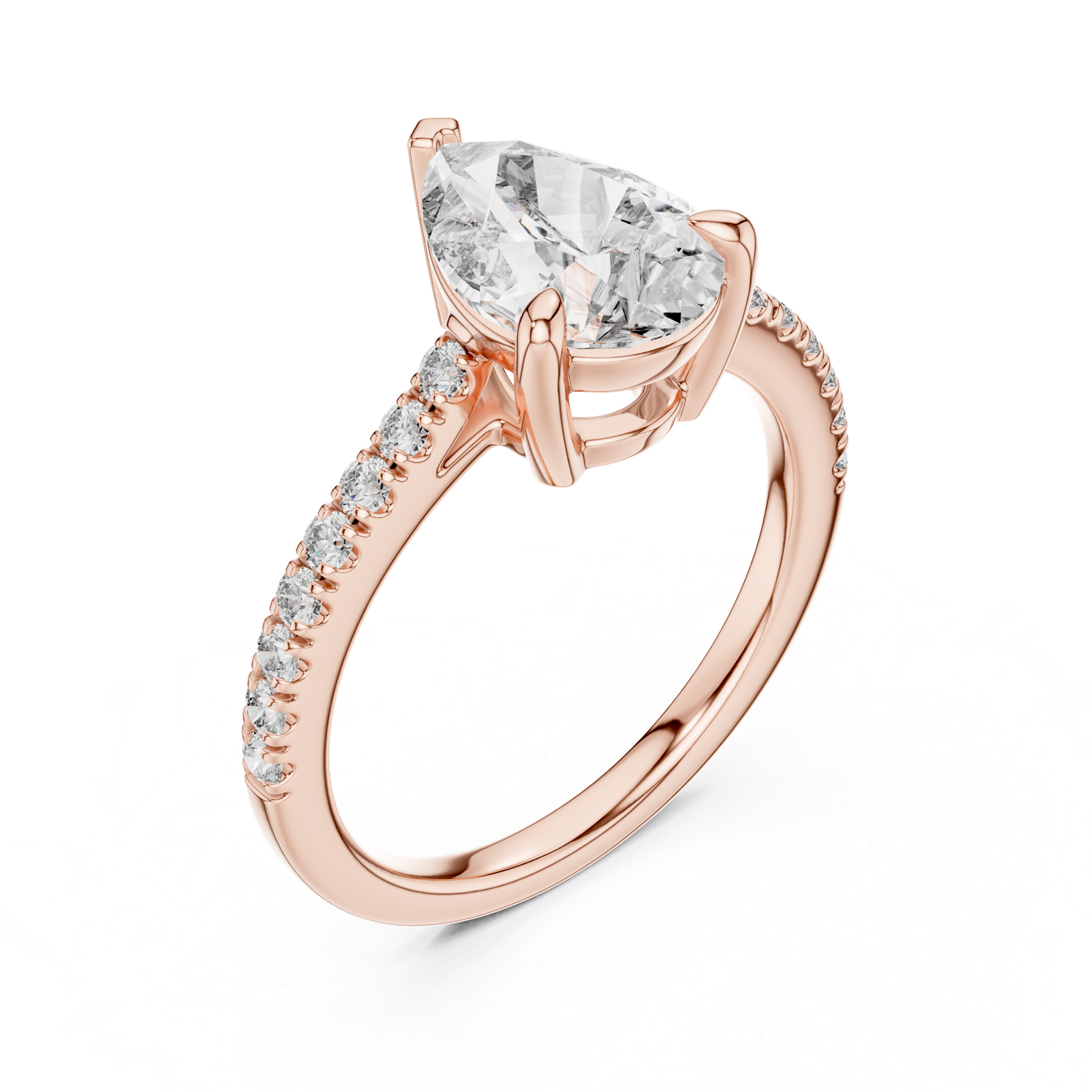 Gold Ring DDLR-039, Rose Gold, view 2