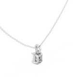 Gold Jewelry DDPO-009, Emerald center stone, White Gold, view 2