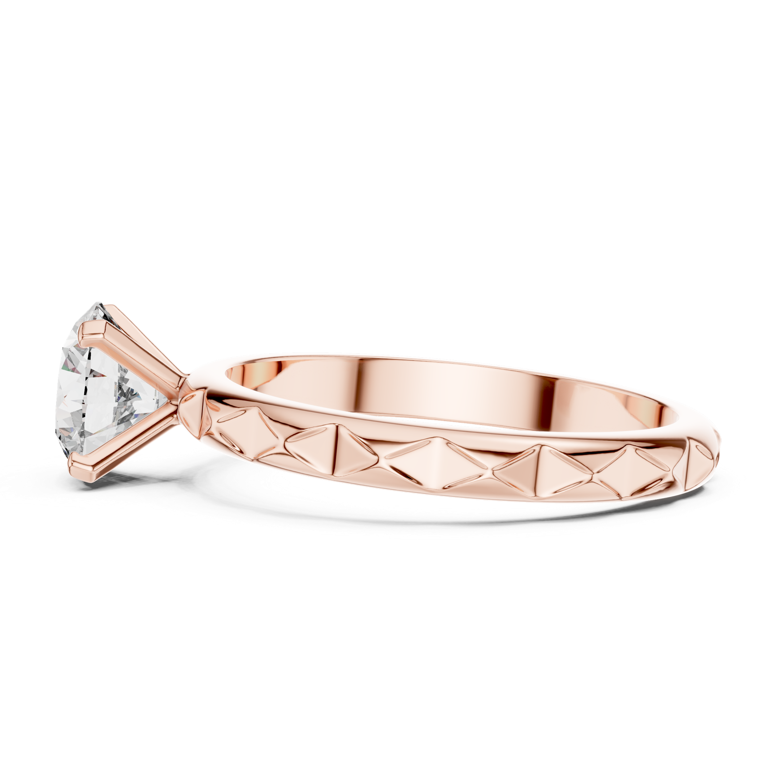 Gold Ring LR-0020, Rose Gold, view 3