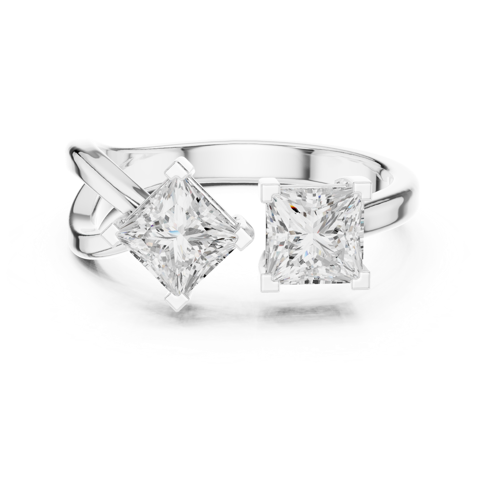 Gold Ring DDLR-485, White Gold, view 4
